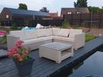 Grote loungeset met salontafel, Ophalen, Gebruikt, Wicker