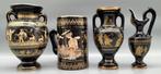 Griekse mythologie vaasjes met 24-karaats gouden versiering, Huis en Inrichting, Woonaccessoires | Vazen, Minder dan 50 cm, Ophalen of Verzenden