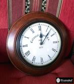 Vintage klok - wandklok hout - Colonial clock co 1870, Verzenden, Gebruikt, Analoog, Wandklok