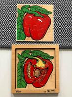 Rolf hout houten puzzel van paprika groente 2 in 1, Ophalen of Verzenden, 10 tot 50 stukjes