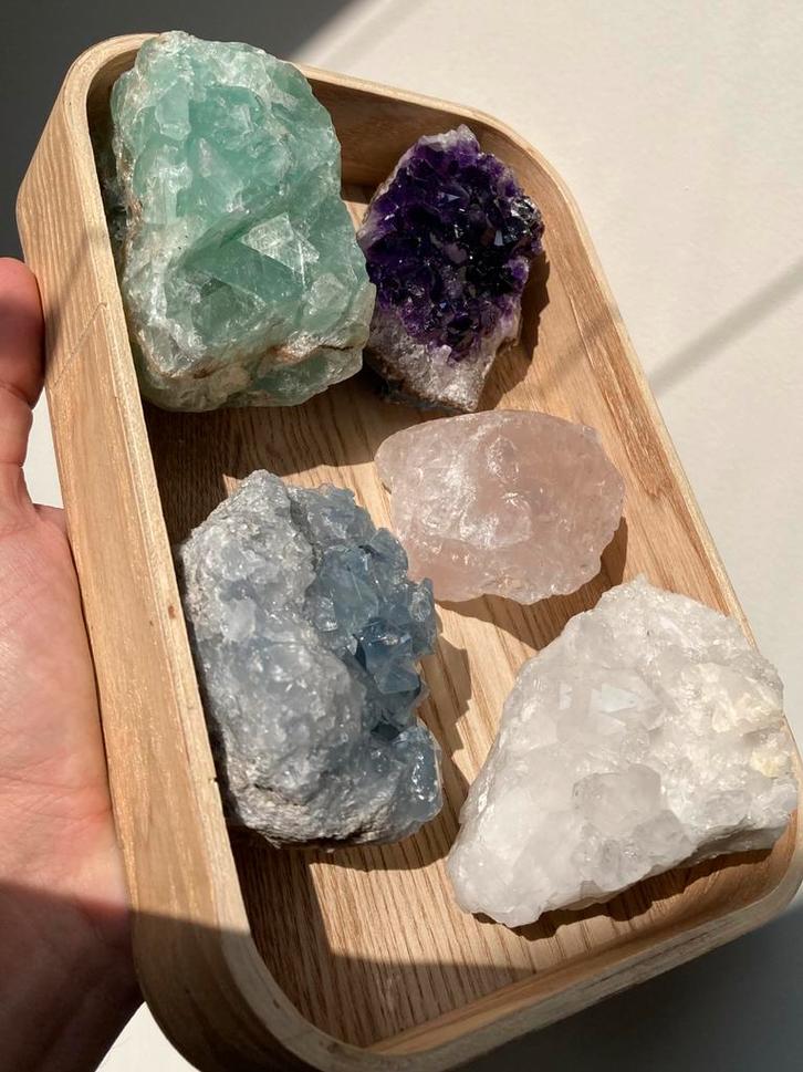 Mooie Collectie Mineralen, Verzamelen, Mineralen en Fossielen, Mineraal, Ophalen of Verzenden