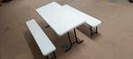 4 sets opklapbare biertafel met banken, Ophalen, Zo goed als nieuw, Inklapbaar, Rechthoekig