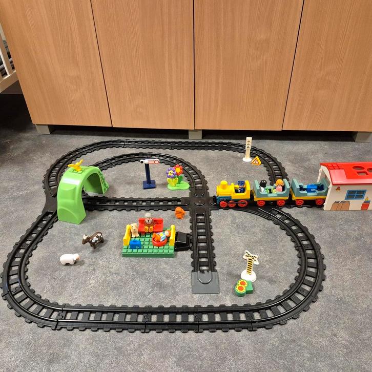 Playmobil 123 junior grote trein set met extra's Nieuwstaat!, Kinderen en Baby's, Speelgoed | Playmobil, Zo goed als nieuw, Ophalen of Verzenden