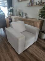 Fauteuil Goossens (crème, geweven stof), Huis en Inrichting, Fauteuils, Ophalen, Gebruikt, 75 tot 100 cm, 75 tot 100 cm