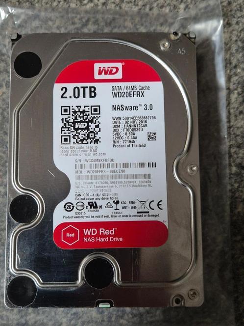 Western Digital Red 2 TB SATA Harddisk, Computers en Software, Harde schijven, Gebruikt, Intern, HDD, SATA, Ophalen of Verzenden