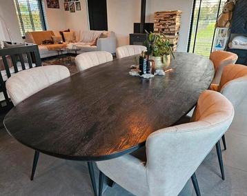 Deens ovale tafel zwart spinpoot 240x110 Deens ovaal beschikbaar voor biedingen