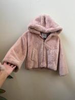 Pluche pluizige faux fur winterjas (122) roze van Primark, Ophalen of Verzenden, Zo goed als nieuw, Maat 34 (XS) of kleiner, Roze