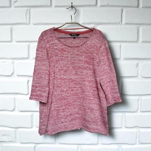 Ulla Popken Trui Maat 42/44 Rood Wit Gebreid, Kleding | Dames, Truien en Vesten, Zo goed als nieuw, Maat 42/44 (L), Rood, Verzenden