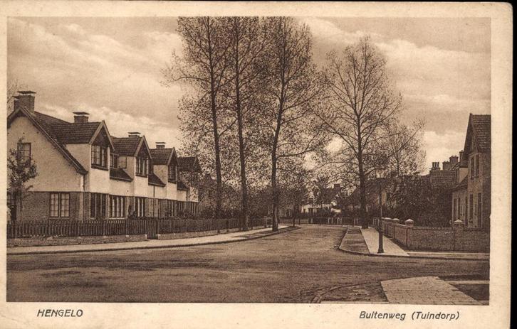 Hengelo (Ov.), Buitenweg (Tuindorp), gelopen 1923, Verzamelen, Ansichtkaarten | Nederland, Gelopen, Overijssel, 1920 tot 1940