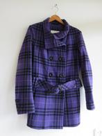 Esprit 85% wollen mantel winterjas paars zwarte ruit maat 38, Kleding | Dames, Maat 38/40 (M), Paars, Ophalen of Verzenden, Zo goed als nieuw