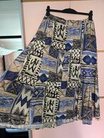Vintage Rok met Print, Blauw, Maat 42/44 (L), Ophalen of Verzenden, Zo goed als nieuw