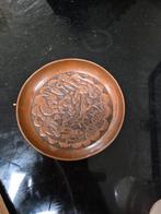 Koperen decoratieve schaal met gravure, Antiek en Kunst, Ophalen of Verzenden