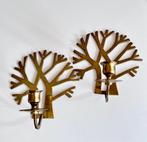 Set of Tree Shaped Brass Candlesticks, Huis en Inrichting, Woonaccessoires | Kandelaars en Kaarsen, Overige materialen, Ophalen of Verzenden
