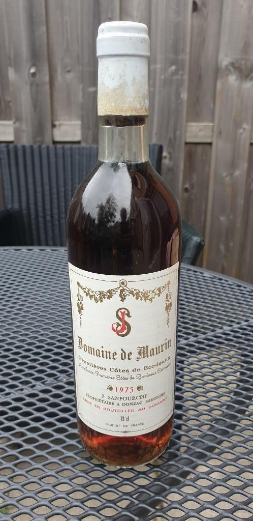 Domaine De Maurin Gironde 1975, Verzamelen, Wijnen, Nieuw, Witte wijn, Frankrijk, Vol, Ophalen of Verzenden