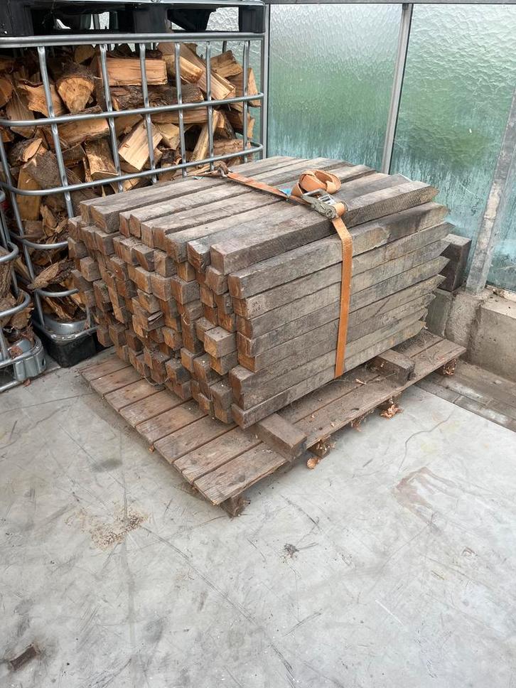 Partij Gebruikte Houten Balken, Doe-het-zelf en Verbouw, Hout en Planken, Gebruikt, Balk, Overige houtsoorten, Minder dan 200 cm