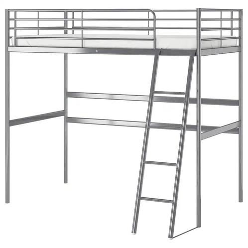 IKEA Svarta Hoogslaper met bureau zonder matras., Huis en Inrichting, Slaapkamer | Stapelbedden en Hoogslapers, Gebruikt, Hoogslaper