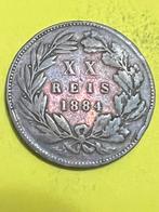 Portugal 20 Reis 1884 - Brons Munt, Postzegels en Munten, Munten | Nederland, Ophalen of Verzenden, Overige waardes, Losse munt