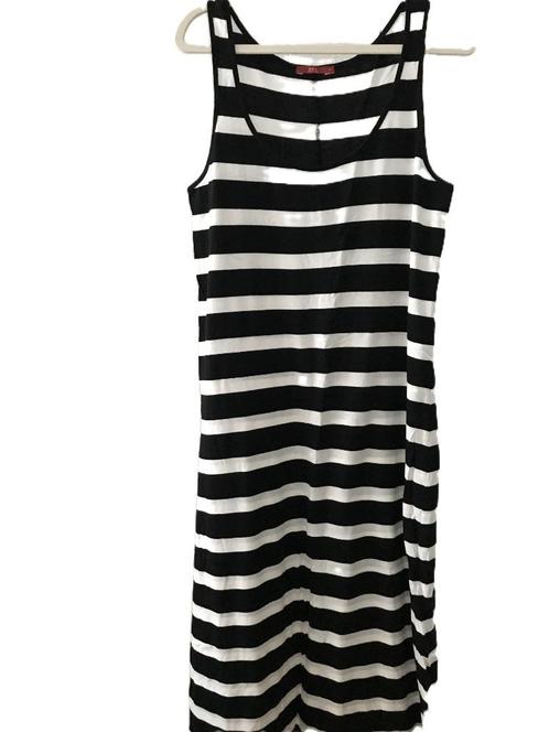 NIEUW EDC ESPRIT lange jurk zwart wit XL, Kleding | Dames, Jurken, Nieuw, Maat 42/44 (L), Zwart, Onder de knie, Verzenden