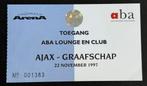 Voetbal toegangskaart Ajax - De Graafschap  22-11-1997, Verzamelen, Sportartikelen en Voetbal, Ophalen of Verzenden, Nieuw, Ajax