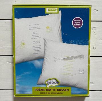 Plint Poëzie om te kussen kussensloop met gedicht Nieuw beschikbaar voor biedingen