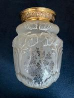 Antieke Oude Glazen Hanglamp Hallamp Hang Hal Lamp Glas, Antiek en Kunst, Antiek | Lampen, Ophalen of Verzenden