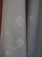 2 beige gordijnen patroon met FRANSE lelie, 170 x 155 cm, Gebruikt, 150 tot 200 cm, Ophalen of Verzenden, 150 tot 200 cm