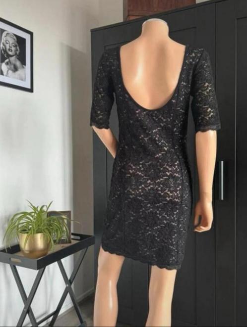 AMERICA TODAY kanten jurkje maat S - zwart - roze, Kleding | Dames, Jurken, Zo goed als nieuw, Maat 36 (S), Zwart, Boven de knie