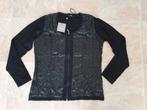 Maat XL Zwart promiss vest met rits vest met pailletten, Nieuw, Maat 42/44 (L), Ophalen of Verzenden, Zwart