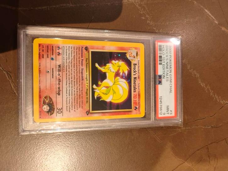 Brock's Ninetales Holo 1st Ed. PSA 9, Hobby en Vrije tijd, Verzamelkaartspellen | Pokémon, Zo goed als nieuw, Losse kaart, Foil
