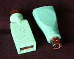 2 stuks PS/2 (m) - USB-A (v) adapter, Ophalen of Verzenden, Nieuw