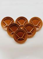 SET VAN 6 VINTAGE FONDUEBORDEN | SARREGUEMINES FRANCE, Huis en Inrichting, Keuken | Servies, Gebruikt, -, -, Ophalen of Verzenden