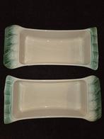 2x Bretonse Majolica Aspergeschalen BCI, Huis en Inrichting, Gebruikt, Porselein of Keramiek, Schaal, BCI