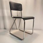 OPRUIMING chroombuis stoel met skai bekleding Ahrend Gispen, Huis en Inrichting, Stoelen, Gebruikt, Bauhaus, Gispen, Zwart