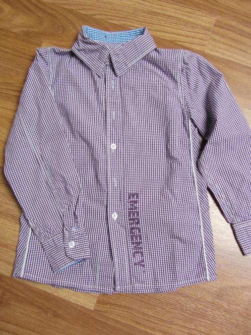 WE/Hema Blouse maat 122-128 paars/wit/blauw/ruit of streep, Kinderen en Baby's, Kinderkleding | Maat 122, Zo goed als nieuw, Jongen of Meisje