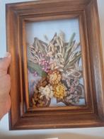 Vintage 80's droogbloemen kunst schilderij, Huis en Inrichting, Woonaccessoires | Droogbloemen, Ophalen of Verzenden, Zo goed als nieuw