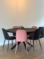 Eettafel + 5 stoelen, Huis en Inrichting, Tafels | Eettafels, Ophalen, Gebruikt, Vijf personen of meer, Modern
