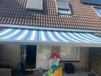 Blauw-Wit Knikarmscherm, Gebruikt, 450 cm of meer, Ophalen of Verzenden, 150 tot 300 cm