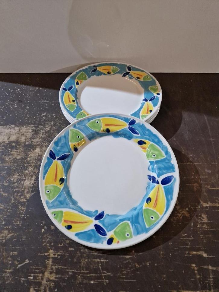 41 stuks Steelite prachtig groot rond bord met decor vissen, Huis en Inrichting, Keuken | Servies, Zo goed als nieuw, Bord(en)