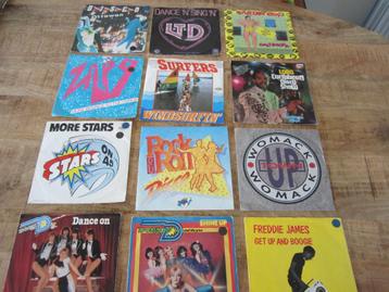 12 stuks singles met disco muziek beschikbaar voor biedingen
