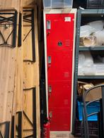 Rode stalen locker met 4 deuren, Huis en Inrichting, Kasten | Lockerkasten, Ophalen, Gebruikt
