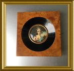 Oud houten miniatuur portret lijstje, Ophalen of Verzenden