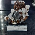 Kwarts met Limoniet uit Marokko op Sokkel, Verzenden, Mineraal