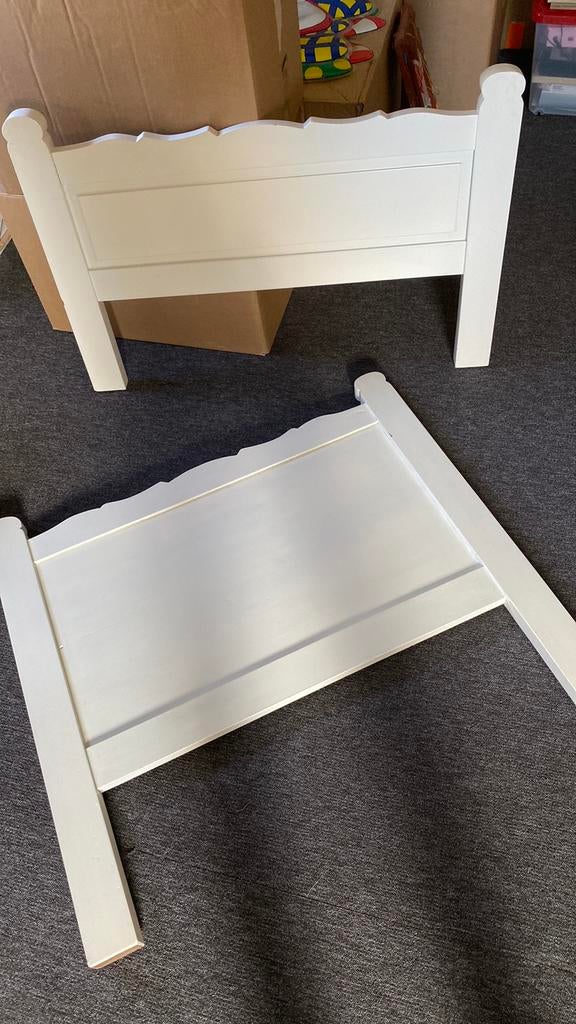 Wit eenpersoons bed evt, met matras 90 x 190, Ophalen, 85 tot 100 cm, Gebruikt, Matras