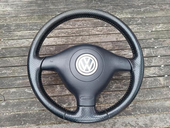 Volkswagen Golf 4 Pacific geperforeerd leren stuur 2x, Auto-onderdelen, Besturing, Volkswagen, Gebruikt, Ophalen