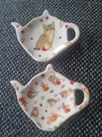 Leuke theeleut schoteltjes met katten Francien, Verzenden, Nieuw