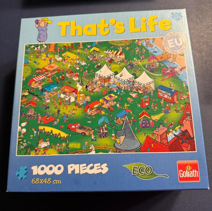 That’s life puzzel - Summer fair 1000 stukjes Goliath 71349, Hobby en Vrije tijd, Denksport en Puzzels, Gebruikt, Legpuzzel, 500 t/m 1500 stukjes