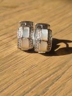 Ti Sento Creolen parelmoer & zirkonia, Gebruikt, Met strass, Ophalen of Verzenden, Zilver