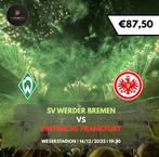 Tickets SV Werder Bremen - Eintracht Frankfurt (Bundesliga), Tickets en Kaartjes, Losse kaart, Drie personen of meer, December