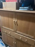 Massief eiken houten buffet kast, Ophalen of Verzenden, Gebruikt, 25 tot 50 cm