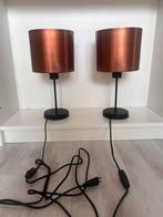 Twee bronzen tafel lampjes zonder pit, Ophalen, Zo goed als nieuw, Minder dan 50 cm
